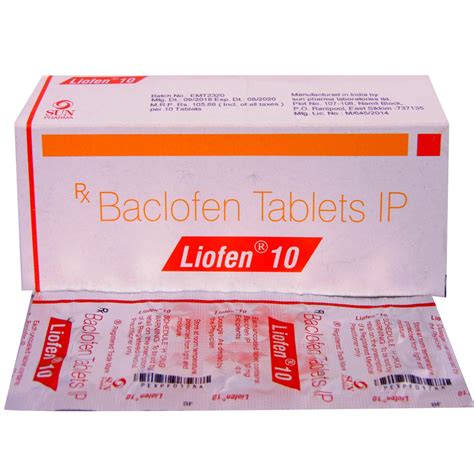 BACLOFEN 10 MG TABLET Packaging Size 1 10 Rs 110 Strip Dewka