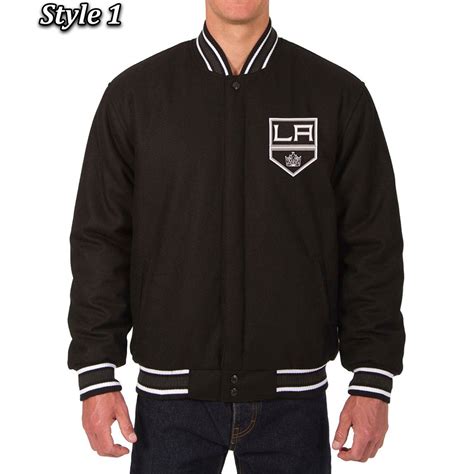 Varsity Bomber Black Los Angeles Kings Wool Jacket - Jackets Masters