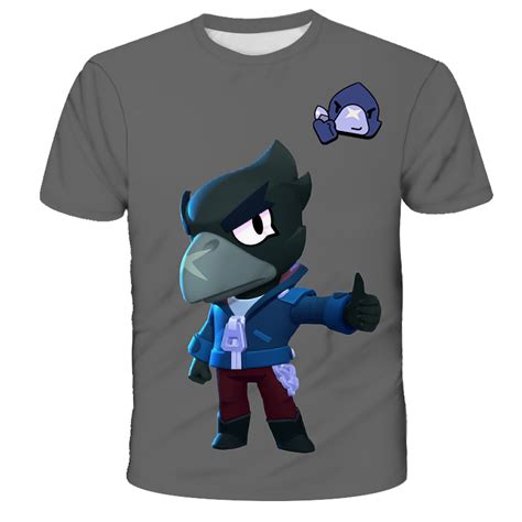 Brawl Stars Crow Raven Sommer T Shirt Tops Schl Gerei Sterne