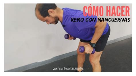 Cómo hacer REMO con MANCUERNAS Ejercicio con PESAS en CASA YouTube