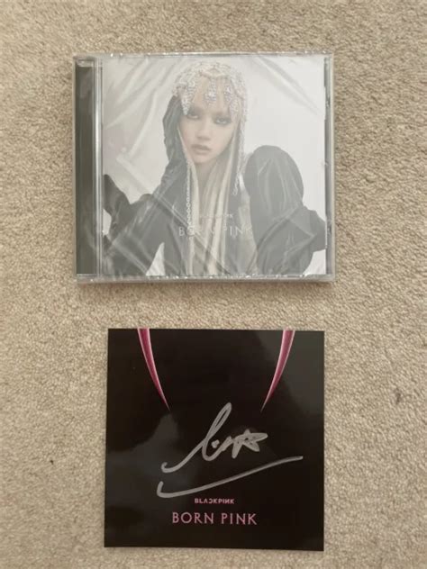 Blackpink Born Pink Official Lisa Jewel Case Cd Signed Uk Art Card