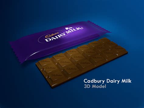 Cadbury Dairy Milk 3d Model On Behance