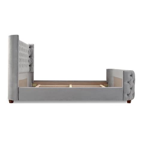 Brooklyn King Tufted Bed Opal Grey Homesquare