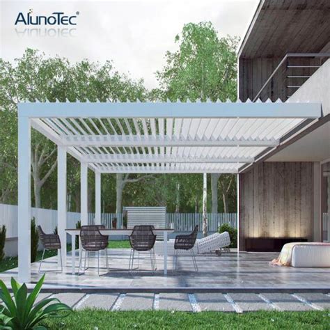 Hot Item AlunoTec Customized Manual Modern Louvered Roof Outdoor