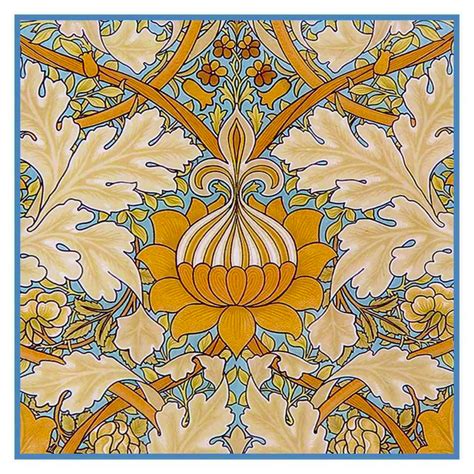 Art Nouveau Flower Design William Morris Counted Cross Stitch Pattern ...