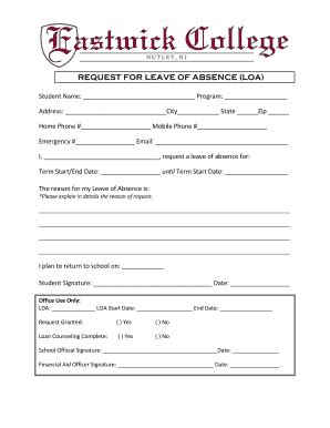 18 Printable Application For Leave Of Absence From College Forms And