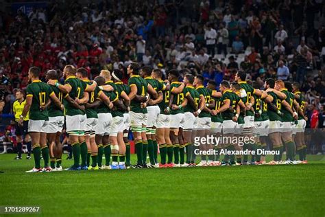 Team of South-Africa during the Rugby World Cup 2023 Pool B match... News Photo - Getty Images