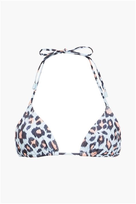 Zimmermann Separates Sculpt Leopard Print Triangle Bikini Top The Outnet