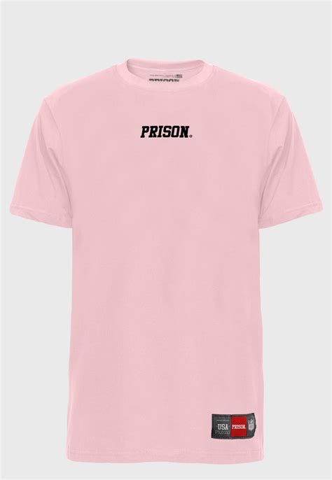 Compre Camiseta Prison Box Logo Pink Aqui Design Streetwear Hype Hip