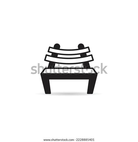 Park Bench Icon On White Background Stock Vector Royalty Free 2228885401 Shutterstock