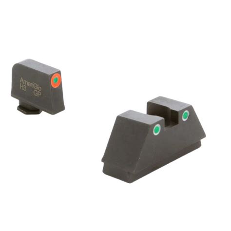 Ameriglo Suppressor Height Sight for Glock, GL-331 | XL Tall set Green Tritium Orange Outline