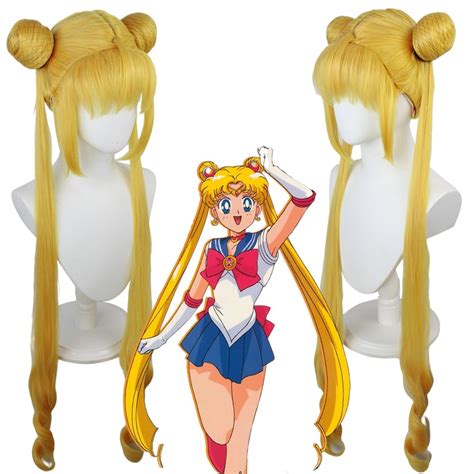 Sailor Moon Cos Tsukino Usagi Cosplay Anime Character Wigs Shopee Malaysia