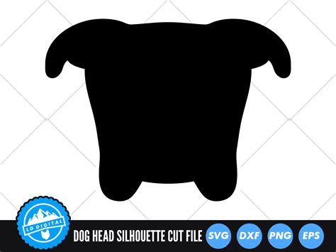 Dog Head Silhouette SVG | Dog SVG | Dog Cut File By LD Digital ...