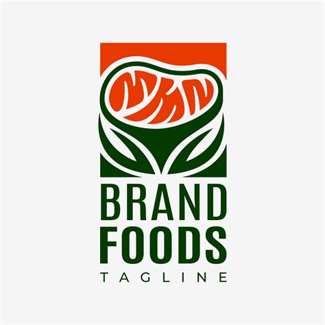 Illustrative Nature Food Logo Design Branding Luxury Leaf Meat Logo