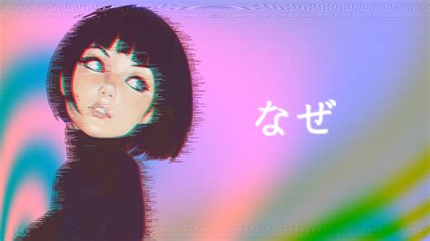 Anime Vaporwave Desktop Wallpaper