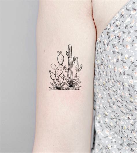 Prickly Pear Cactus Temporary Tattoo Fake Tattoo Waterproof Etsy