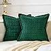 Amazon MIULEE Green Corduroy Decorative Throw Pillow Covers Pack