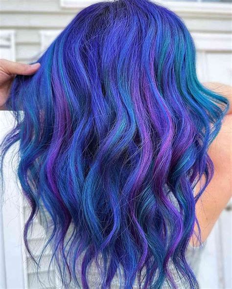 34 Incredible Examples Of Blue And Purple Hair In 2023 Peekaboo Hair