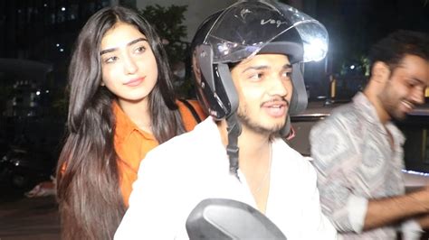 Munawar Faruqui With Girlfriend Nazila Sitaishi Spotted At Andheri Youtube