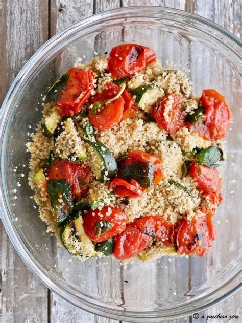 Cous Cous Integrale Con Verdure Grigliate E Pomodorini A Zucchero Zero