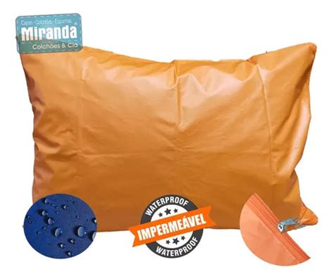 Capa Travesseiro Impermeavel Hospitalar 50x70cm Div Cores Cor Laranja