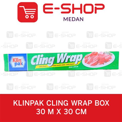 KlinPak Cling Wrap Box 30 M X 30 Cm Klin Pak Pembungkus Makanan Buah