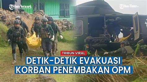 Apkam Siaga Tni Polri Evakuasi Jasad Korban Penembakan Opm Pakai