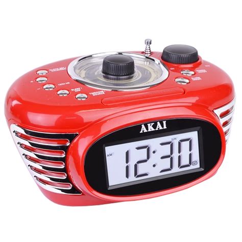 Akai Retro Radio Alarm Digital Backlight LCD Display Clock FM Radio W 3