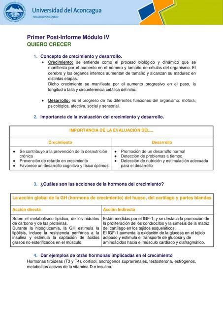 Hormona De Crecimiento GH Dra Licenciada UDocz