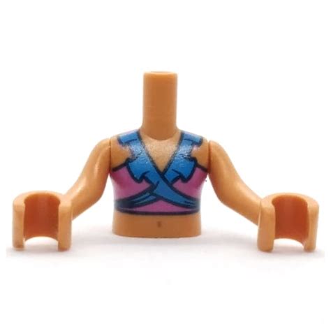 LEGO PART 92456c03pr0284 Minidoll Torso Girl With Dark Pink Bikini Bathing Suit With Medium