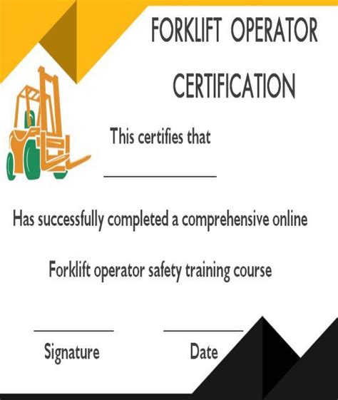 15Forklift Certification Card Template For Training Regarding Forklift