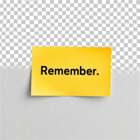 premium psd  yellow paper   words remember remember