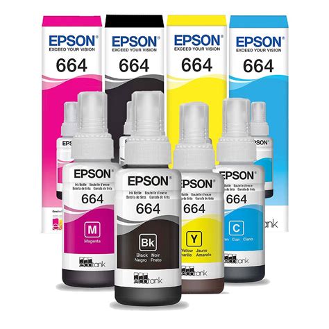 Kit Cores Tinta Epson T Original Para Ecotank L L L