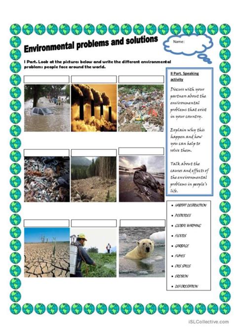 782 Environment English Esl Worksheets Pdf And Doc