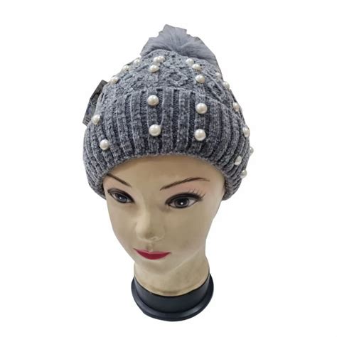 Grey Woolen Knitted Cap Size Large Winters At 112 Piece In