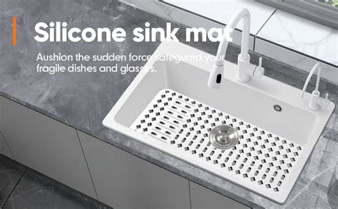 Moryimi Silicone Sink Mat Large White Silicone Sink Mats