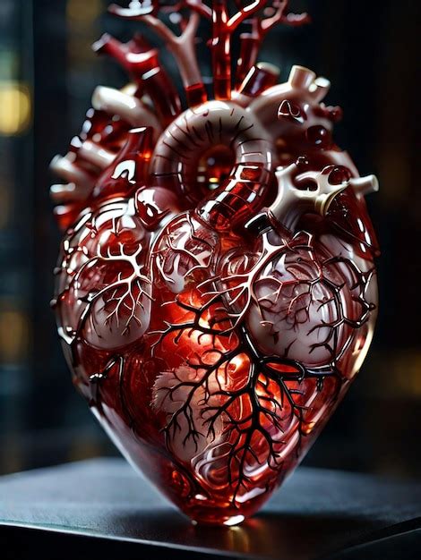 Premium Ai Image Human Heart That Made Of Glass