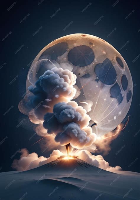 premium ai image    moon