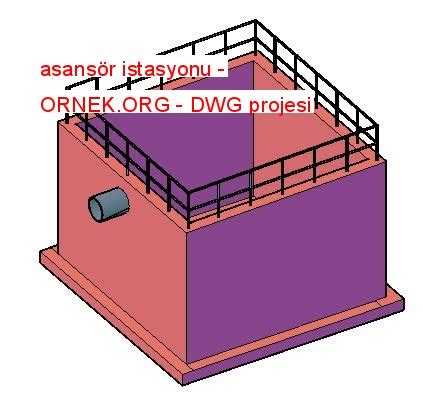 Proje Sitesi Asans R Istasyonu Autocad Projesi