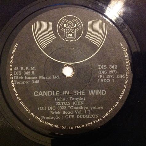 Elton John – Candle In The Wind (1973, Vinyl) - Discogs