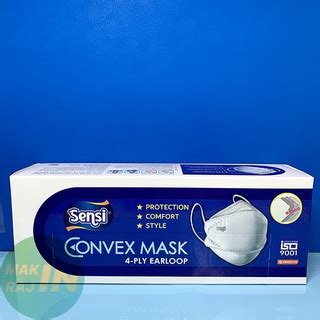 Jual Black Sensi Convex Mask Hitam Box Isi Pcs Sensi Ply