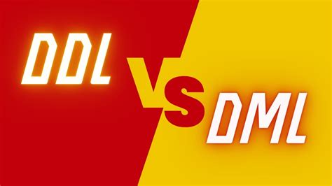 Difference Between Ddl Dml Data Definition Language Data