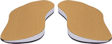 Amazon.com: Pronation Correction Brown Insoles X Type Leather Heel ...