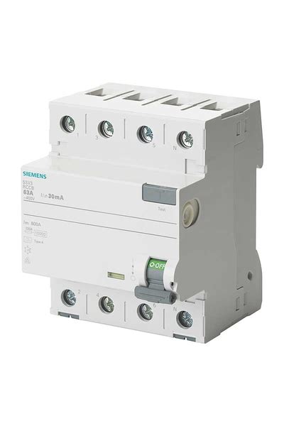 Siemens 5SV3647 6 80A 400V 300mA Kaçak Akım Koruma Rölesi