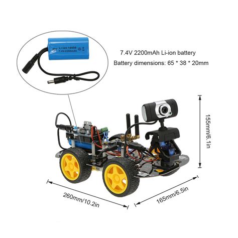 Smart Wifi 4WD DIY RC Robot Car With 1 3MP HD Camera Support PC Mobile