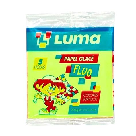 Papel Glace Fluor Surtidos Luma Casa Dylan