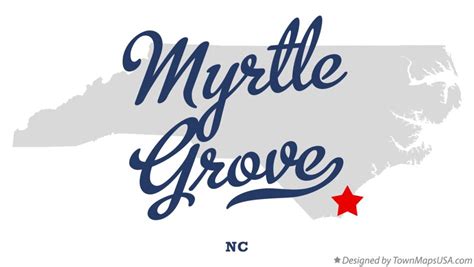 Map of Myrtle Grove, NC, North Carolina