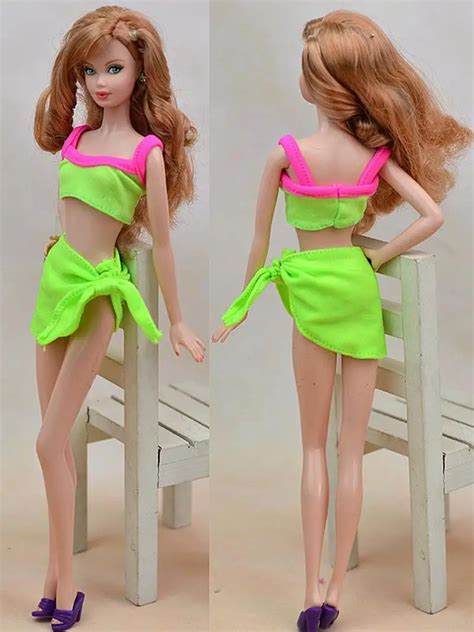 Traje de baño de alta calidad para muñeca Barbie Bikini de playa