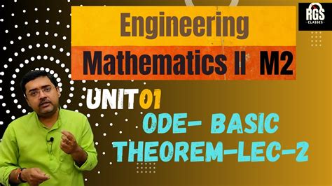 M2 Unit1aktu Linear Differential Equation L2 Theorems Of The Ordinary Differential Equation