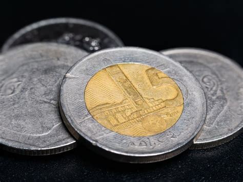 Moroccan 5 Dirham Coin. Metal Coin Macro Photography Stock Image - Image of object, reflection ...